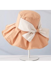 Bowknot Sun Protection orange Bucket Hat | thumb picture 