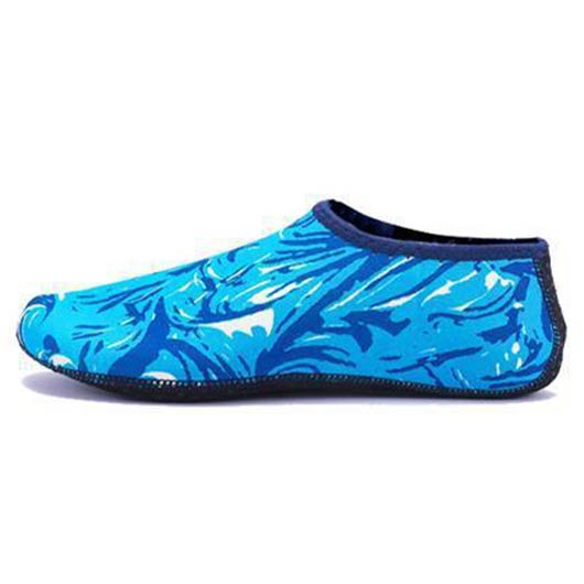 Neon Blue Graffiti Print Waterproof Water Shoes