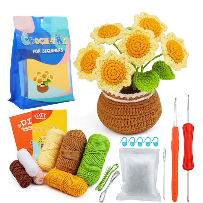 Multi Color Sunflower Diy Material Sets Decoration