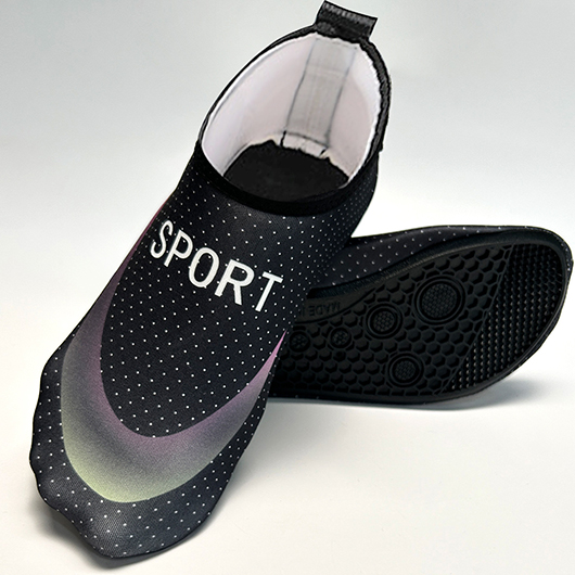 Black Ombre Letter Waterproof Water Shoes