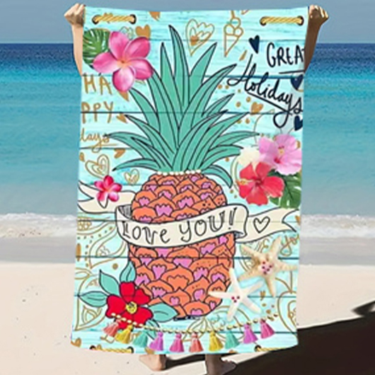 Multi Color Fruit Printing Beach Blanket
