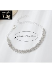 Shinning Rhinestone Silvery White Alloy Anklet | thumb picture 