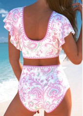 Surplice Paisley Print Pink Bikini Set | thumb picture 