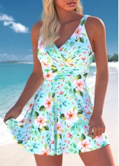 Surplice Floral Print Mint Green Tankini Set | thumb picture 
