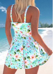 Surplice Floral Print Mint Green Tankini Set | thumb picture 