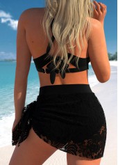 Lace Black Tie Side Bikini Set | thumb picture 