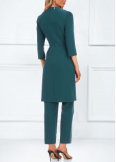 Turquoise Pocket Ankle Length 3/4 Sleeve Jumpsuit and Cardigan | thumb picture 