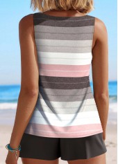 Cut Out Multi Stripe Print Tankini Set | thumb picture 