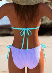 Patchwork Tie Light Purple Bikini Set | thumb picture 