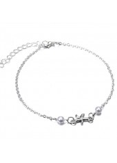 Silvery White Animal Starfish Alloy Anklet | thumb picture 