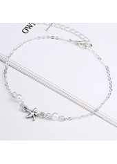 Silvery White Animal Starfish Alloy Anklet | thumb picture 