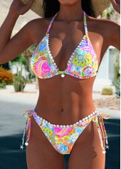 Patchwork Geometric Print Multi Color Bikini Set | thumb picture 
