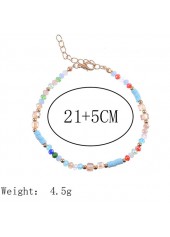 Multi Color Alloy Beaded Design Anklet | thumb picture 