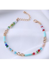 Multi Color Alloy Beaded Design Anklet | thumb picture 