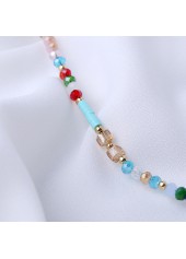 Multi Color Alloy Beaded Design Anklet | thumb picture 