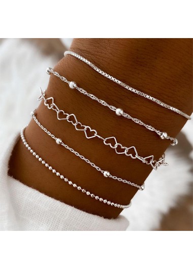 women clothes image of Silver Color Round Alloy Detail Bracelets