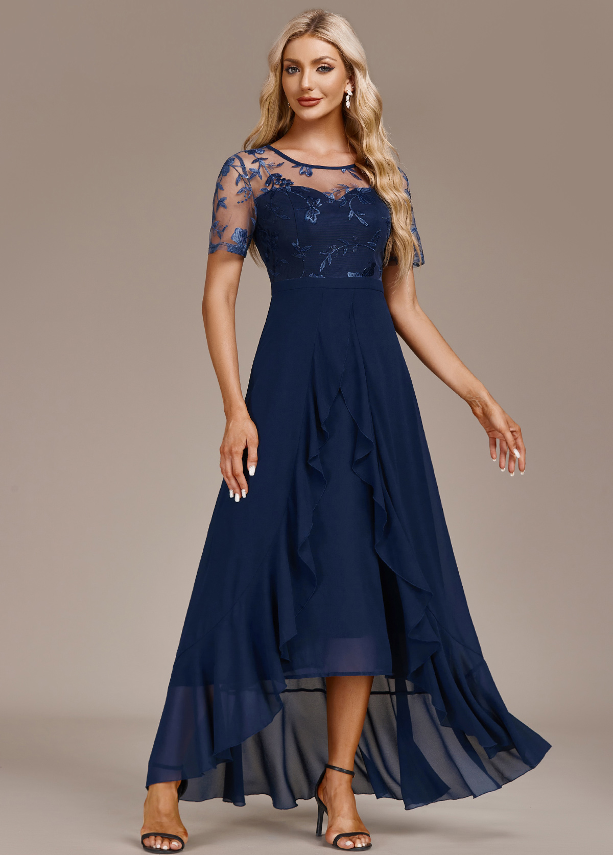 embroidered high low dress Scully main image 1