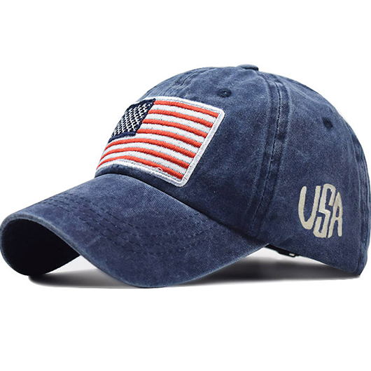 Modlily Blue American Flag Hat Baseball Cap - One Size