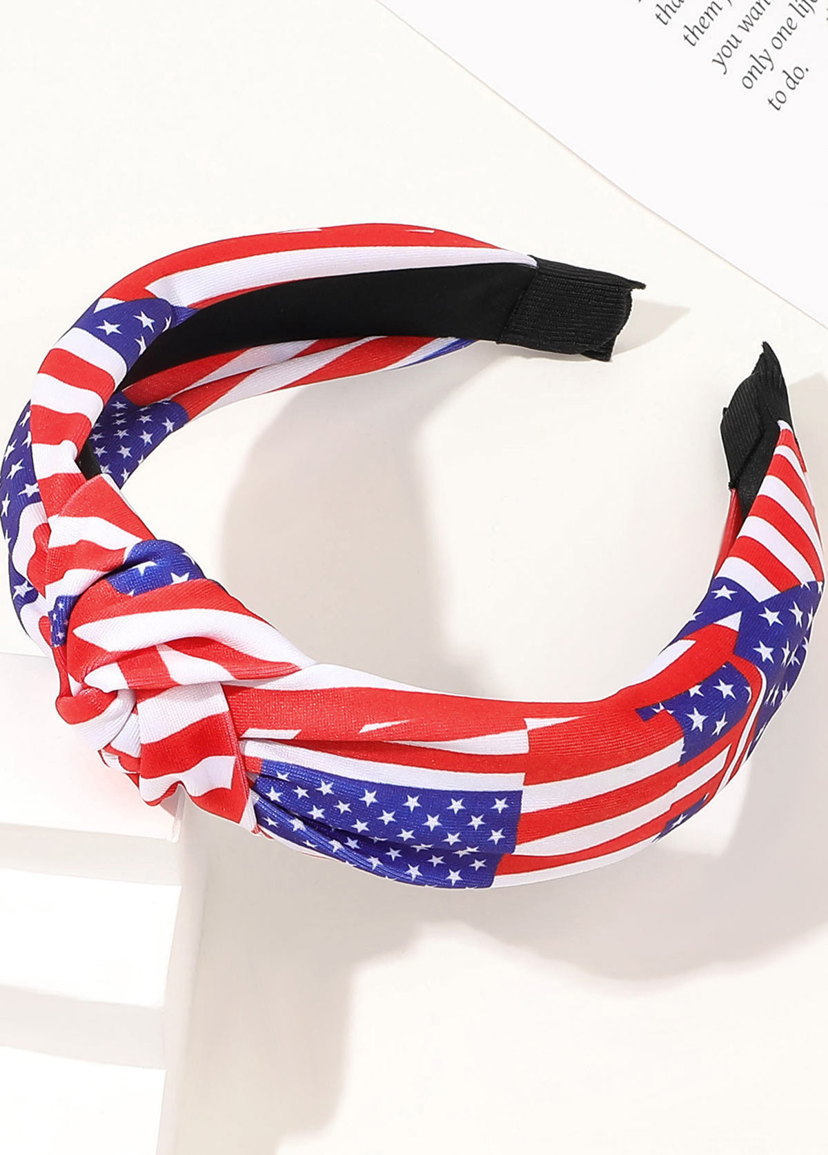 American Flag Red Knotted Detail Headband