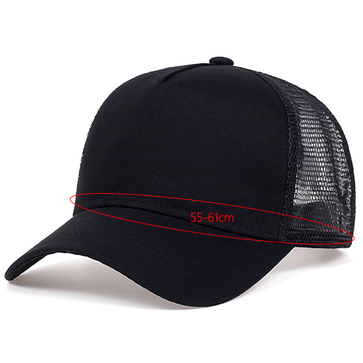 Black Hat Mesh Cotton Baseball Cap