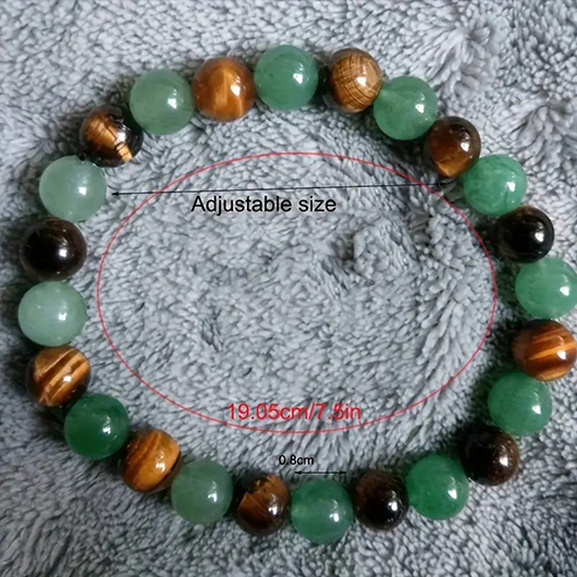 Beaded Design Mint Green Geometric Bracelet