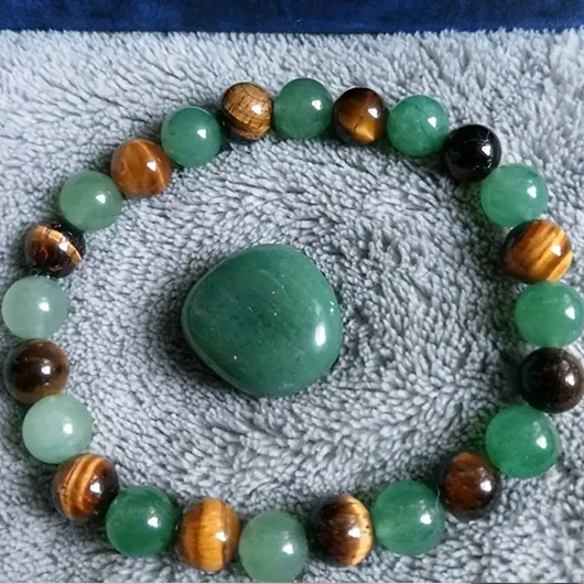 Beaded Design Mint Green Geometric Bracelet