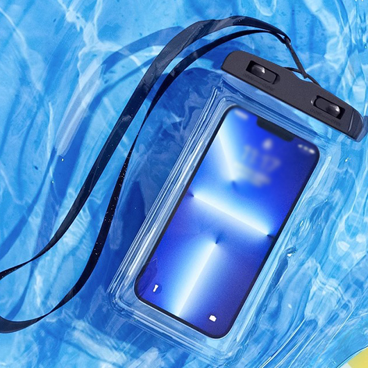 Black One Size Waterproof Phone Case