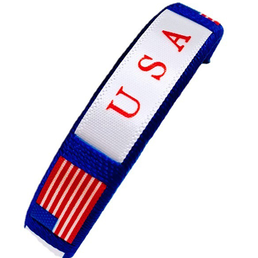 American Flag Blue Plastic C-Shaped Bracelet