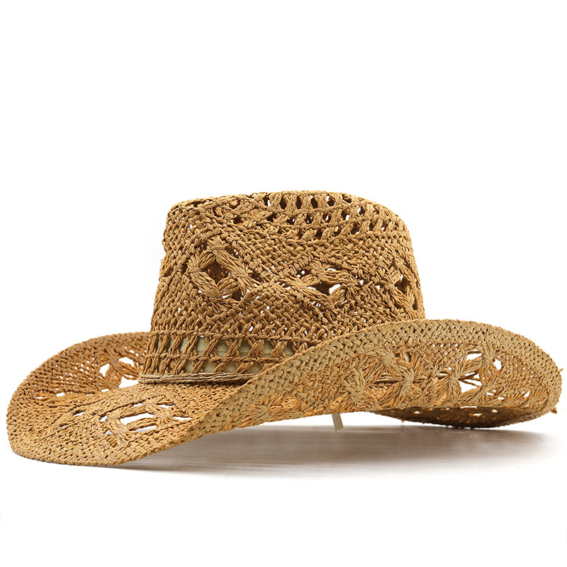 Hollow Design Dark Woven Camel Hat | picture 