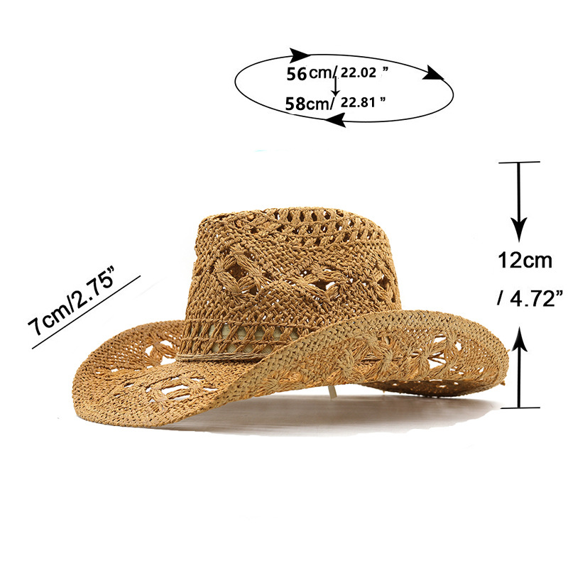 Hollow Design Dark Woven Camel Hat | picture 