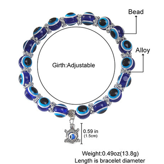 Dark Blue Turtle Design Alloy Anklet | picture 