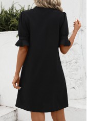 Black Split H Shape Half Sleeve Dress | thumb picture 