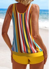 Patchwork Multi Stripe Print Tankini Set | thumb picture 
