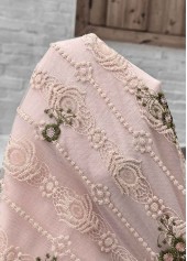 Light Pink Patchwork Floral Print Short Sleeve Blouse | thumb picture 