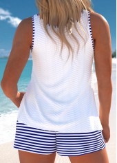 Cut Out Striped White Tankini Set | thumb picture 
