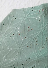 Sage Green Pleated Short Sleeve Square Neck T Shirt | thumb picture 