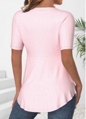 Light Pink Patchwork Floral Print Fake Two Piece Twinset | thumb picture 