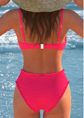 Smocked Coral Half Round Cup Bikini Set | thumb picture 