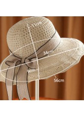 Light Camel Contrast Stitch Bowknot Visor Hat | thumb picture 