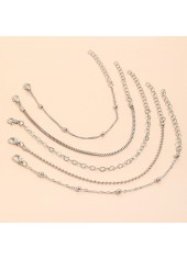 Silver Color Round Alloy Detail Bracelets | thumb picture 