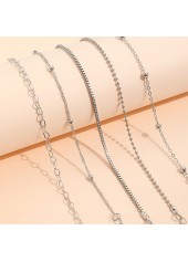 Silver Color Round Alloy Detail Bracelets | thumb picture 