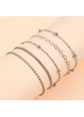 Silver Color Round Alloy Detail Bracelets | thumb picture 