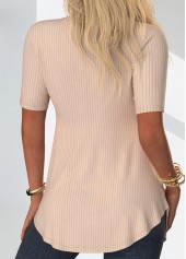 Skin Color Floral Print Fake Two Piece Twinset | thumb picture 