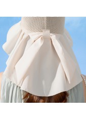Raw White Bowknot Polyester Visor Hat | thumb picture 