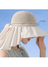 Raw White Bowknot Polyester Visor Hat | thumb picture 