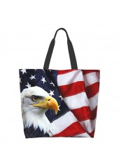 American Flag Red Open Shoulder Bag