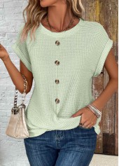 Skin Color Patchwork Short Sleeve Round Neck T Shirt | thumb picture 