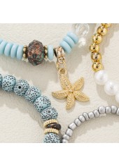 Light Blue Starfish Design Bracelet Set | thumb picture 