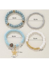 Light Blue Starfish Design Bracelet Set | thumb picture 
