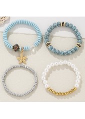 Light Blue Starfish Design Bracelet Set | thumb picture 